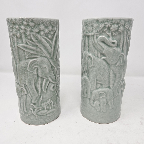 not sure Other - Ceramic elephant candle holders